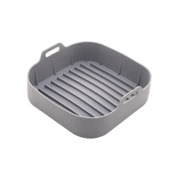LYOR - Forma Quadrada de Silicone para Air Fryer Cinza 20cm x 7cm