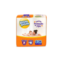 Fralda Pom Pom Protek Proteção de Mãe Jumbo G 24 Unidades