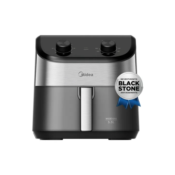 Fritadeira Air Fryer 5,5l Widemax Com Interior De Alumínio 1900w Midea