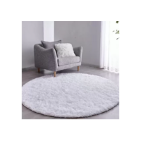 Tapete Redondo Felpudo Peludo Grande 1,3 M