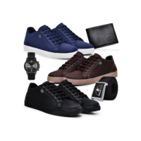 Kit 3 Sapatênis Masculino Casual Tênis Polo Fran + Relógio Carteira Cinto- London