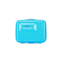 Frasqueira Necessarie de Viagens Wall Strret Média de mão PP+ABS Rígida Fechamento em Ziper com Organizador Interno, Azul, Santino - ATAF192M