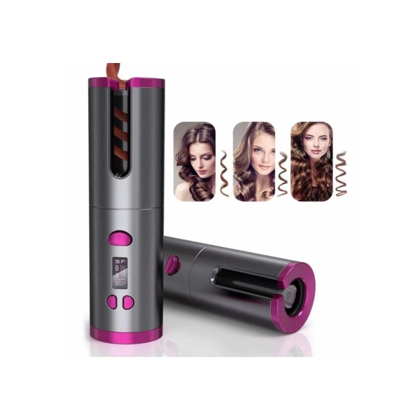 Modelador de cabelo automático sem fio com bateria recarregável de cerâmica embutida marisa