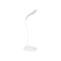 Luminária de Mesa LED USB Flexível e Recarregável – Abajur com 3 Níveis de Intensidade de Luz (Branca)
