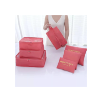 Kit 6 Organizador De Mala De Bagagem Viagem  Necessaire Bolsa-11006
