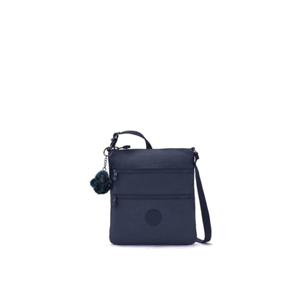 Kipling Mini bolsa feminina Keiko, bolsa leve ajustável, alça de ombro de nylon durável, Azul Bleu 2, 8"L x 9"H x 1.25"D