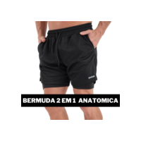 Shorts Masculino 2 em 1 Com proteção Uv+20 sport revolution bermuda para treinar sports