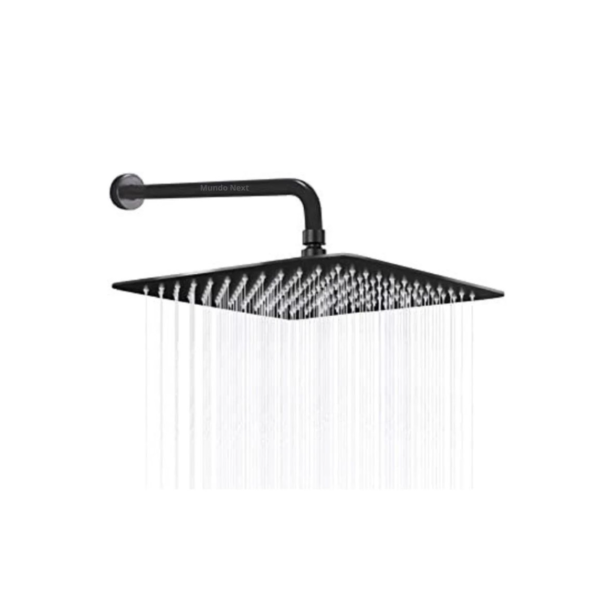 Ducha Inox 304 Chuveiro preto Luxo Quadrado 81 Furos de silicone 11839B