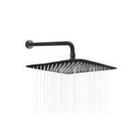 Ducha Inox 304 Chuveiro preto Luxo Quadrado 81 Furos de silicone 11839B