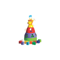Brinquedo Educativo Girafa Didática com Blocos Merco Toys, cores sortidas, 1 unidade