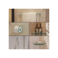 Kit Acessórios Banheiro Vildrex 05 Peças Canto Moderno Luxo