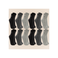 Kit Lupo Sport 12 Pares Meias Cano Medio Unissex Algodao Confortavel Com Ajuste Perfeito 37 ao 44