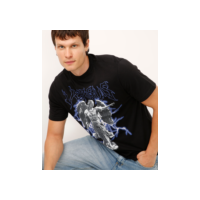 camiseta de algodão anjo preta