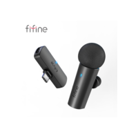 Microfone de gravação de lapela sem fio FIFINE, mini microfone tipo C para celular/tablet/laptop, fluxos ao vivo/vlog/interview-M6