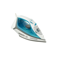BLACK+DECKER Ferro de Passar Roupa, com Vaporizador, Base Antiaderente, Azul e Branco, Modelo FX3060, 110V