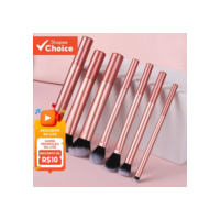 Conjunto De Pincéis De Maquiagem De 7 Peças , Blush , Pó Solto , Corretivo , Pincel De Sombra