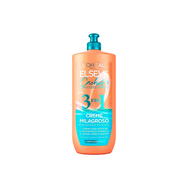 ELSÉVE Creme Milagroso 3 Em 1 L'Oréal Paris Elseve Cachos Longos Dos Sonhos 500Ml