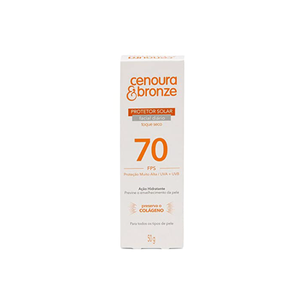 Cenoura e Bronze Protetor Solar Facial Fps70 - 50 g