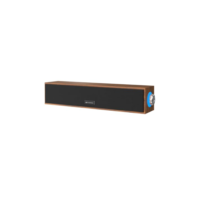 C3Tech SoundBar SB-30BW Marrom, Estilo retro e acabamento de madeira, Audio 2.0 USB, conexao de audio p2 3,5mm