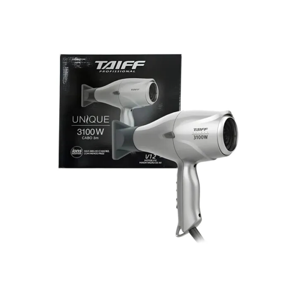 Secador de Cabelos Unique Profissional Mais Potente 3100W Íon Negativo Ar Frio Cabo 3 Metros Taiff