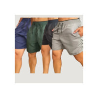 4 Short Tactel Masculino Bermuda Praia Casual Academia Bolso
