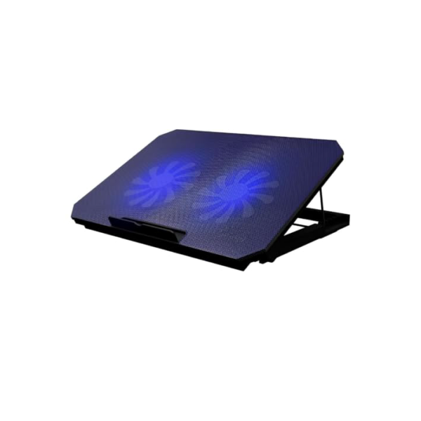 Suporte Para Notebook Com Cooler Duplo Silencioso 8 Níveis de Ajuste Ergonômico, Saída USB Adicional e Iluminação Interna Base Para Notebook Até 17 Polegadas Ventilador Resfriar Portátil Fino Premium