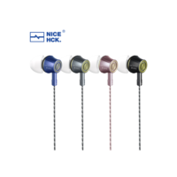 Nicehck yd520 iem fone de ouvido intra-auricular liga de alumínio metal microfone de alta fidelidade 10mm pet fone de ouvido dinâmico baixo equilibrado música vocal
