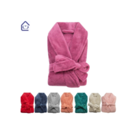 Roupão Microfibra Plush Adulto Unissex Frio Inverno Super Macio Com Bolso Várias Cores