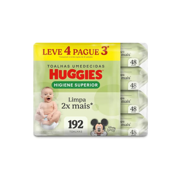 Pack Toalha Umedecida Disney Baby Huggies Max Clean Pacote 4 Unidades Leve Mais Pague Menos