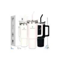 Copo Térmico Gigante 1,2l Inox Com Tampa E Inox Canudo