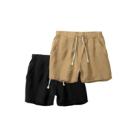 Kit 2 Shorts Linho Premium Bermuda Masculina Moda Praia Luxo