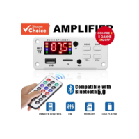 Amplificador DC 12V 50W Bluetooth 5.0 MP3 Leitor Para Carro com USB e Gravação de Chamadas