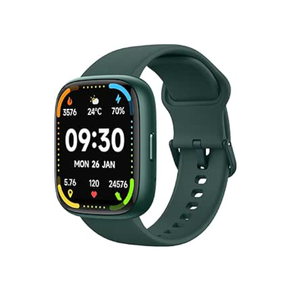 Bettdow SmartWatch, relogio smartwatch com Ecrã tátil e Alexa, à prova d'água IP68, relogio smartwatch feminino e masculino, com modo esportivo e recebimento de notificações (verde)