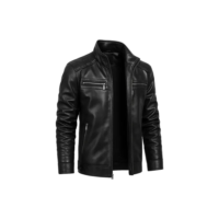 Jaqueta De Couro Masculina Casaco Blusa De Frio Impermeavel