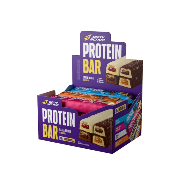 Barra De Proteína Cx 12 Unid. Snacks Protein Bar Bodyaction