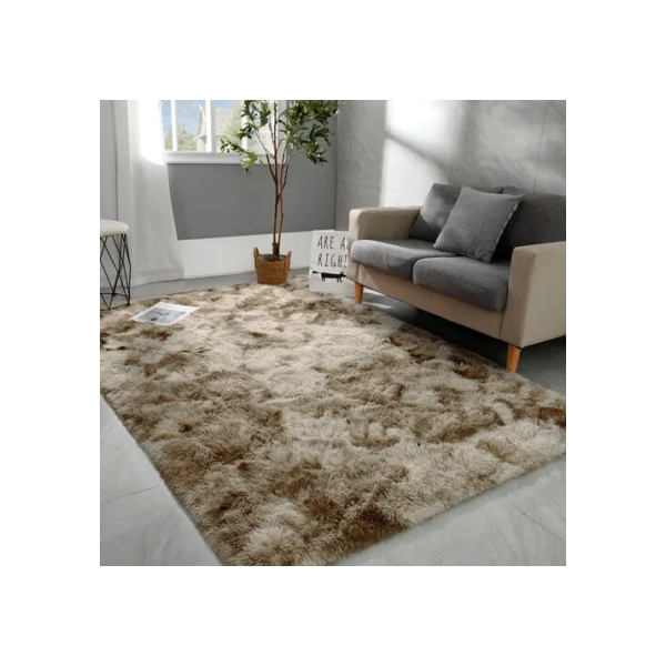 Tapete 2,00x1,50 Peludo Felpudo Sala E Quarto Cores Cor Bege-mesclado Desenho Do Tecido Pelo Alto Casa Laura Enxovais Tapete Médio Para Sala