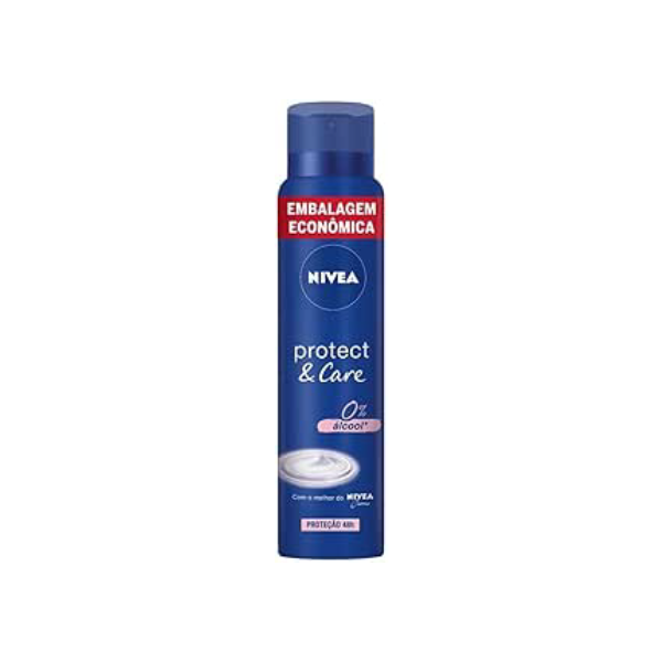 NIVEA Desodorante Antitranspirante Aerossol Protect & Care 200ml - Proteção eficaz de 72 horas contra suor e mau odor, com cuidado intensivo e a melhor fragrância do NIVEA Creme