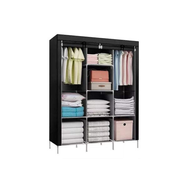 Guarda Roupa Dobrável Organizador De Roupa Decoteam 28105 Preto