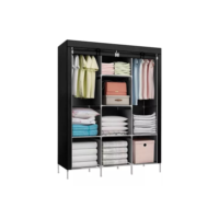 Guarda Roupa Dobrável Organizador De Roupa Decoteam 28105 Preto