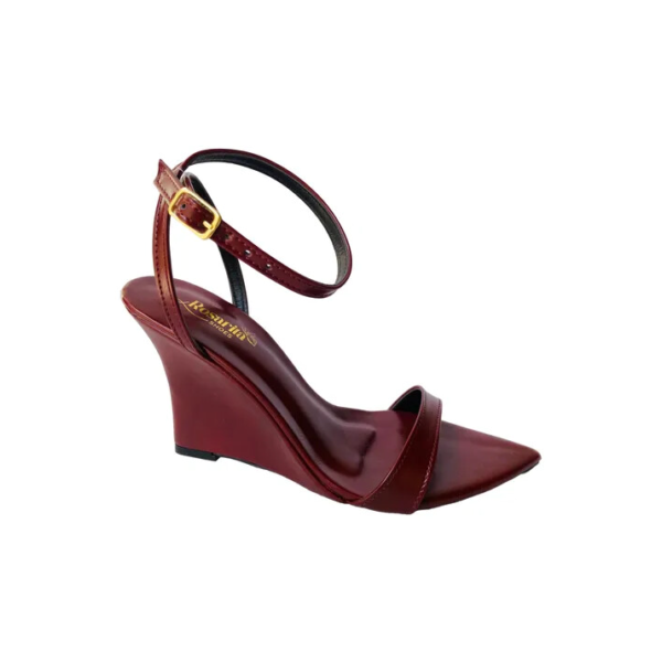 Sandália Feminina Salto Alto Anabela 9 Cm Confortável Luxo