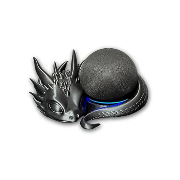 Suporte para Alexa Echo Dot 4 e 5 Bebê Dragão - Preto
