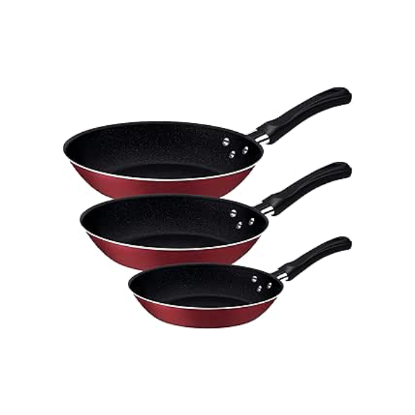 Tramontina JOGO DE FRIGIDEIRAS 3PCS CARIBE VERMELHO - SORTIDOS DE ALUMINIO COM REV ANTIADERENTE
