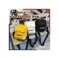 Ryra 【compre 1 leve 1】Bolsa de ombro única com letras pequenas de tecido, bolsa quadrada, pingente multifuncional