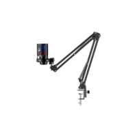 Microfone Gamer Rise Mode Elite 08 com Suporte de Mesa, RGB, USB-C, Preto - RM-ME-08-B