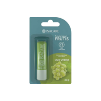 Isacare – Protetor Labial Frutis Uva Verde FPS 15 3,5g | Hidratação 24h, Brilho Natural e Proteção Solar