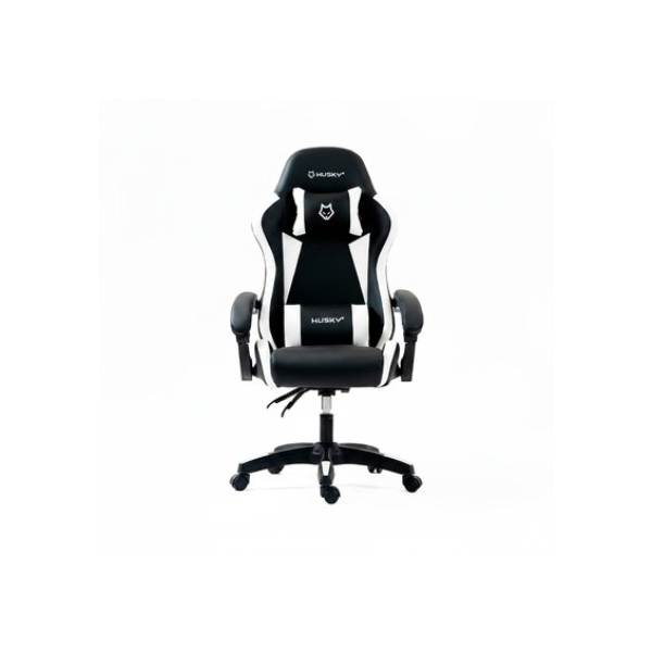 Cadeira Gamer Husky Storm 100, Até 120kg, Almofadas, Reclinável 135º,  PU, Preta E Branca - HCG100PTBR