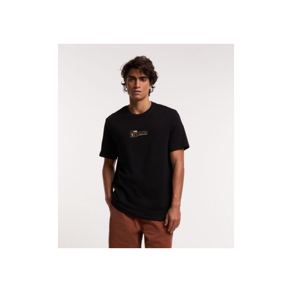 Camiseta Comfort em Algodão Estampa Live Free & Think Free Preto