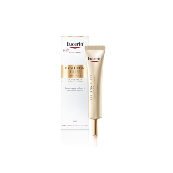 Eucerin Creme Anti-Idade Hyaluron-Filler + Elasticity Olhos Fps 15 15Ml