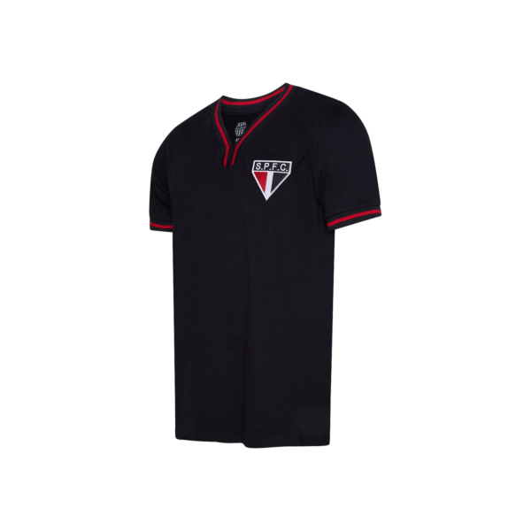 Camisa São Paulo Retrô Vintage Preta Masculina Oficial
