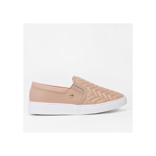 Slip On Vizzano Matelassê Feminino - Bege